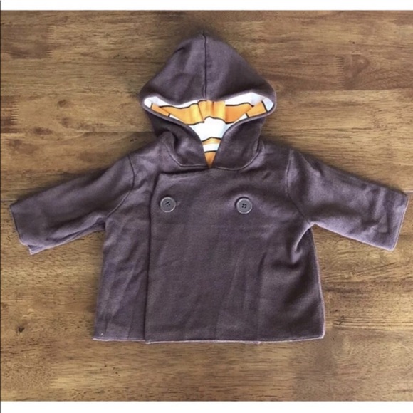 Hanna Andersson Hooded Reversible Sweater Jacket - Picture 3 of 7